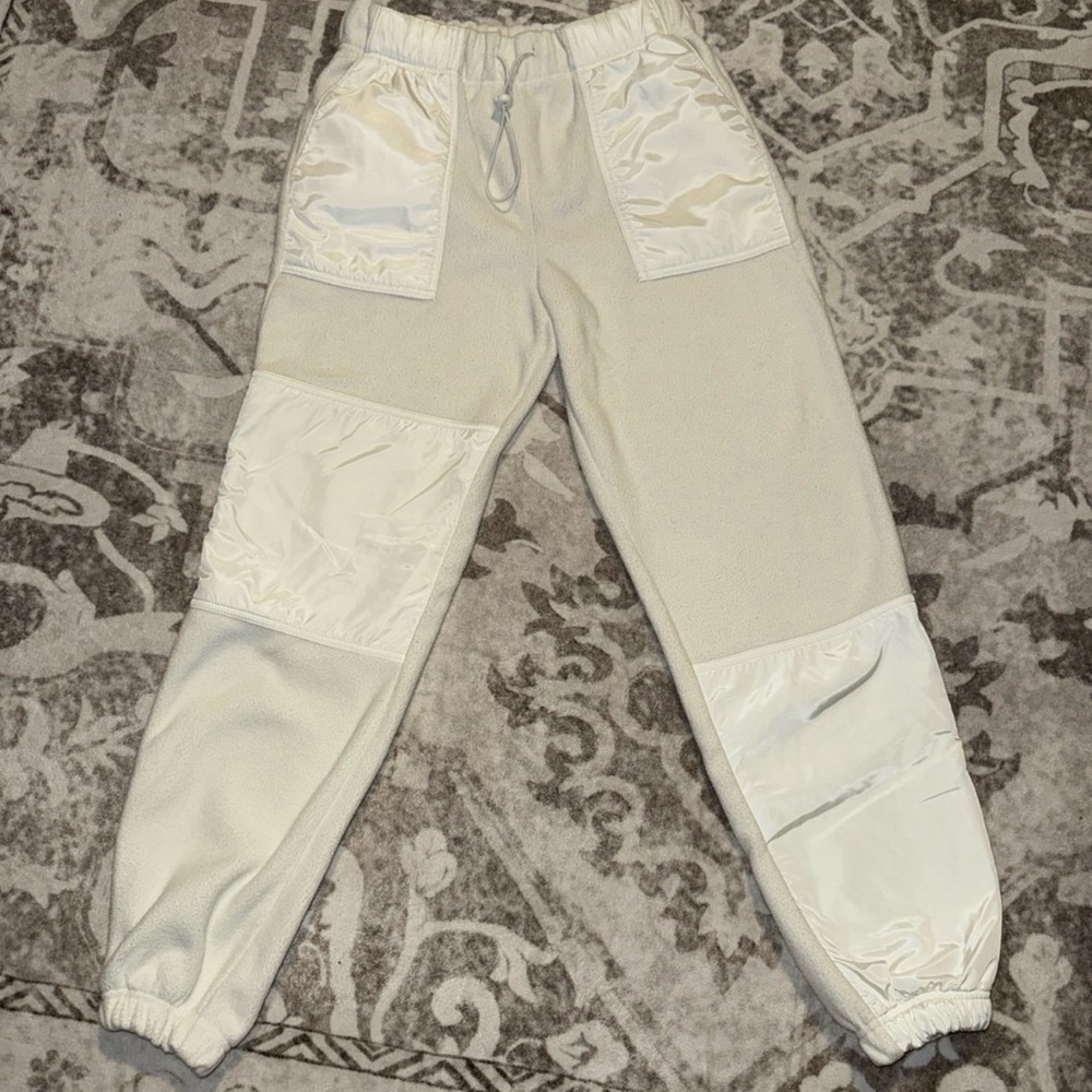 Forever 21 Cream Fleece Joggers
